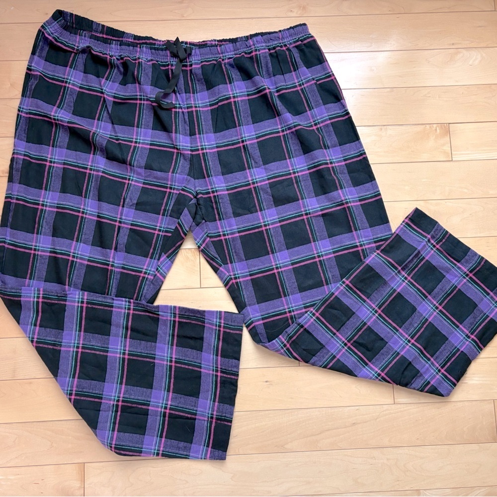 Pajamagram Flannel Plaid Pants Women Size 3X